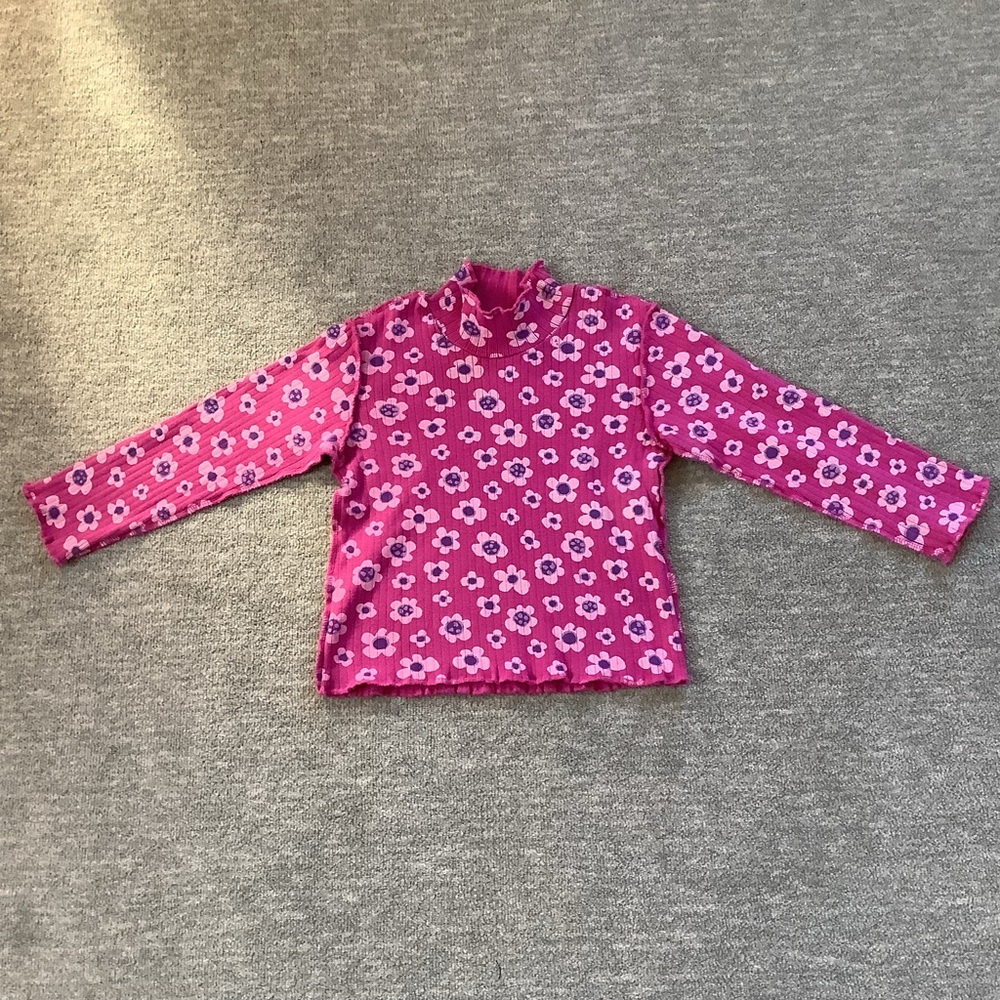 Keedo Cotton Floral Mockneck Top Size 4T